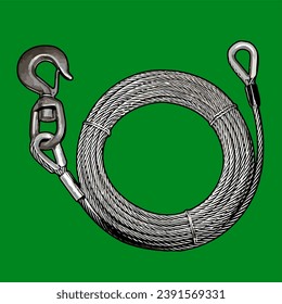 wire rope sling vector template