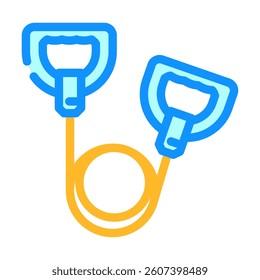 wire saw titanium ultralight color icon vector. wire saw titanium ultralight sign. isolated symbol illustration
