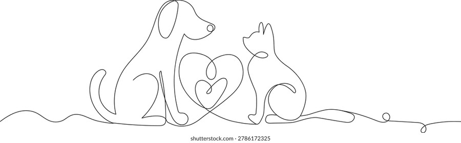 Wire sculpture of two dogs sitting together
