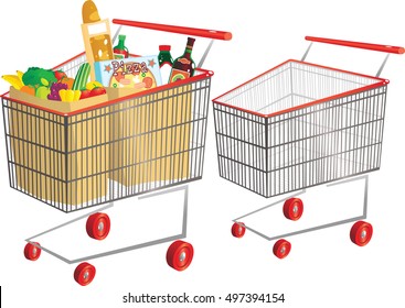 Wire shopping carts.