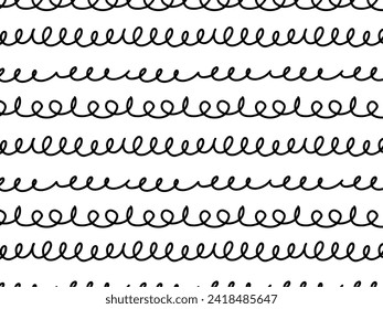 Wire simple abstract pattern with geomtric and organic freeform shapes. On white background