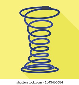 Wire spring icon. Flat illustration of wire spring vector icon for web design