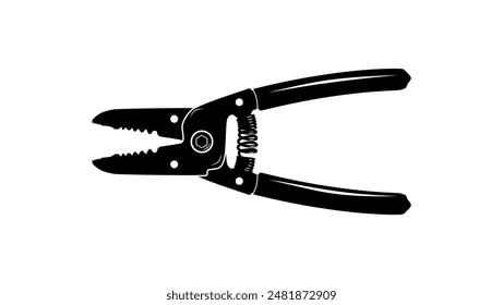 Wire Stripper, black isolated silhouette