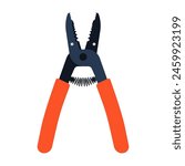 Wire Stripper for Electricians, DIY and Electrical Repairs, Flat Vector Illustration Design