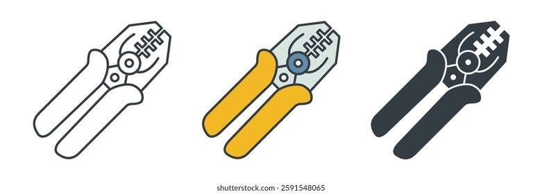 Wire Stripper icon symbol vector illustration isolated on white background