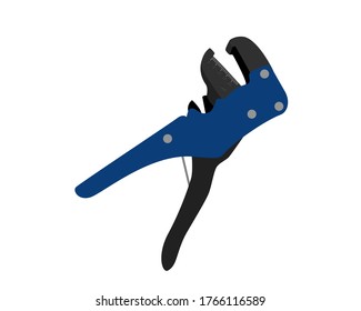 Wire stripper plier isolated on white background. Icon vector illustration.