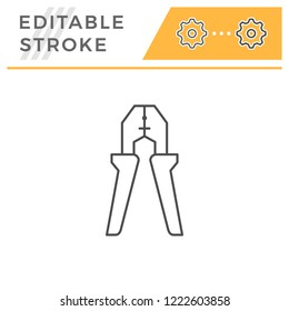 Wire strippers line icon