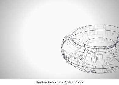 Wire Torus vector background with modern stock-friendly styling for microstock and commercial design projects.