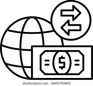 Design de ícone de estilo preenchido de transferência eletrônica