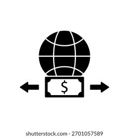 Wire Transfer icon outline editable stroke line drawing eps.