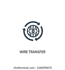 Wire Transfer Icon. Simple Element Illustration. Wire Transfer Concept Symbol Design. Can Be Used For Web And Mobile.