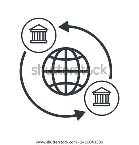 Wire transfer and payments isolated icon, banking concept
