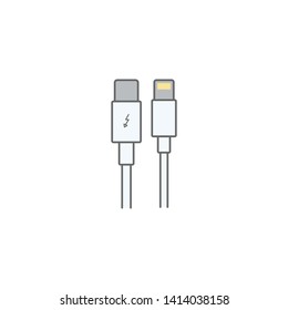 Wire USB modern simple vector icon