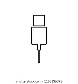 wire, USB, vector icon
