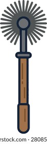 Wire Wheel Brush with Wooden Handle Rust Removal Tool