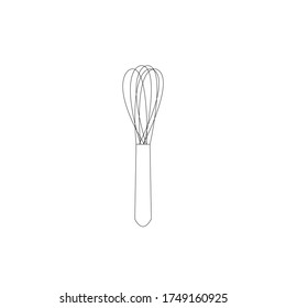 Wire whisk cooking utensils isolated on a white background