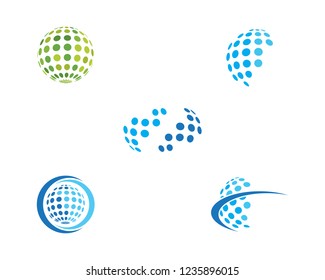 Wire World Logo Template vector illustration