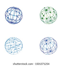 Wire World Logo Template vector illustration