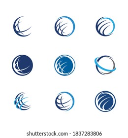 Wire World Logo Template vector illustration