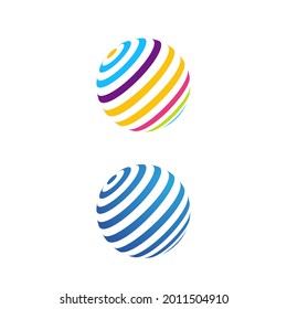 Wire World Logo Template vector illustration