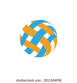 Wire World Logo Template vector illustration