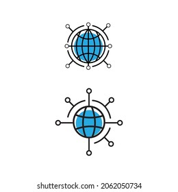 Wire World Logo Template vector illustration