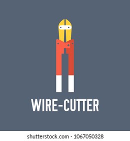 wire-cutter vector illustration symbol object. Flat icon style concept design