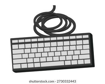 Clip Art für verkabelte Computer-Tastatur