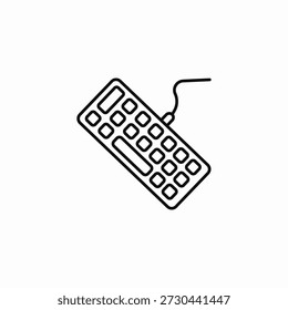 verkabelter Computer-Tastatur-Symbol-Vektor