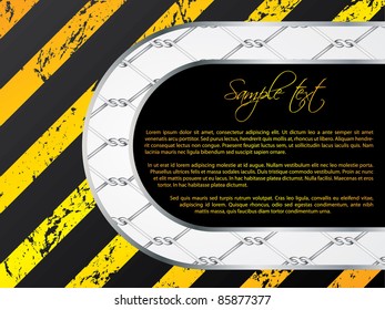 Wired fence design with message plate on the right