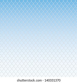 wired fence on a blue background - illustartion