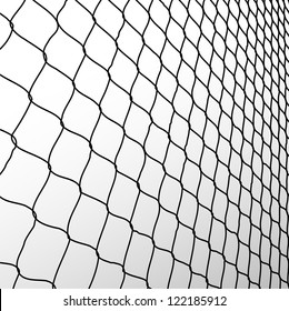 wired fence in perspective - illustartion