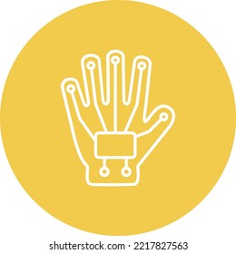 Wired Glove Vektorsymbol. Kann für Druck-, Mobil- und Web-Anwendungen verwendet werden.