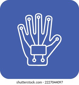 Wired Glove vector icon. Can be used for printing, mobile and web applications.