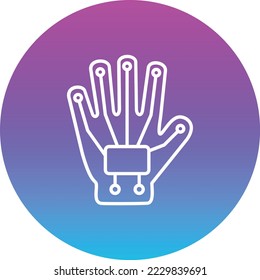 Wired Glove Vektorsymbol. Kann für Druck-, Mobil- und Web-Anwendungen verwendet werden.