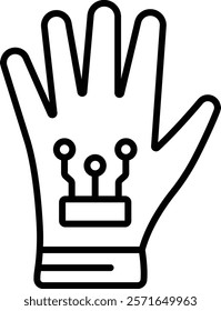 Wired Glove vector icon. Can be used for printing, mobile and web applications.