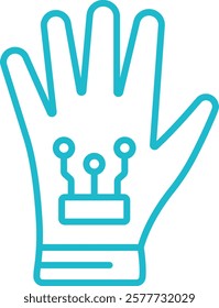 Wired Glove vector icon. Can be used for printing, mobile and web applications.