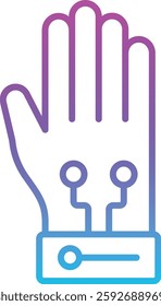 Wired Glove vector icon. Can be used for printing, mobile and web applications.