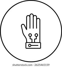 Icono de Vector de guante con cable. Se puede utilizar para aplicaciones de impresión, móviles y de Web.