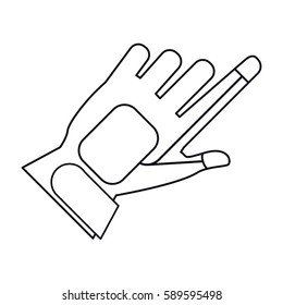 wired glove virtual reality accesory thin line