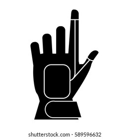 wired glove virtual reality accesory pictogram