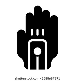 Wired Gloves Glyph Icon Design For Personal And Commercial Use