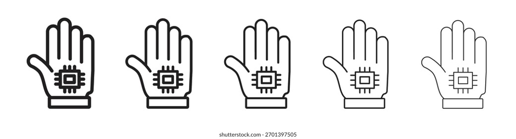 Diseño de icono de guantes con cable, logotipo, App, interfaz de usuario. Ilustración vectorial, EPS