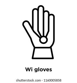 Wired gloves icon vector isolated on white background, Wired gloves transparent sign , line or linear sign, element design in outline style