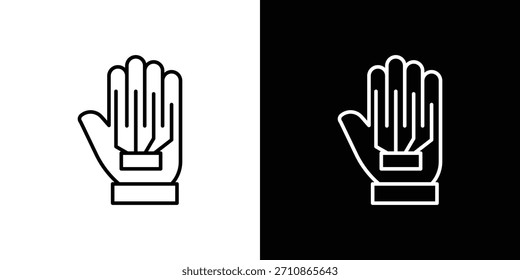 Ícones de luvas com fio. desenho de linha ícones de vetor