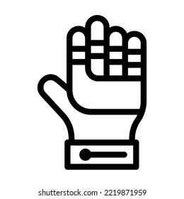 wired gloves line icon illustration vector graphic