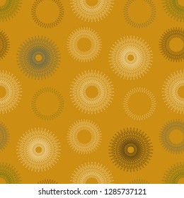 wired graphic stars seamless pattern in golden ivory shades