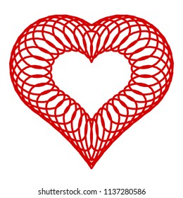 Wired heart icon. Simple illustration of wired heart vector icon for web design isolated on white background