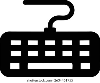 Wired Keyboard Icon Digital Device Input