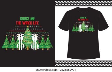 The wired life chose me t shirt design concept